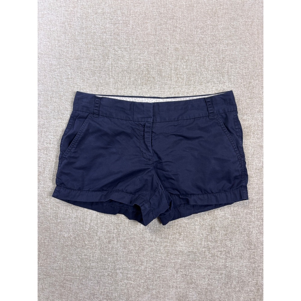J.Crew Broken-In Chino Shorts Navy Blue 100% Cotton Women Size 6 RN77368